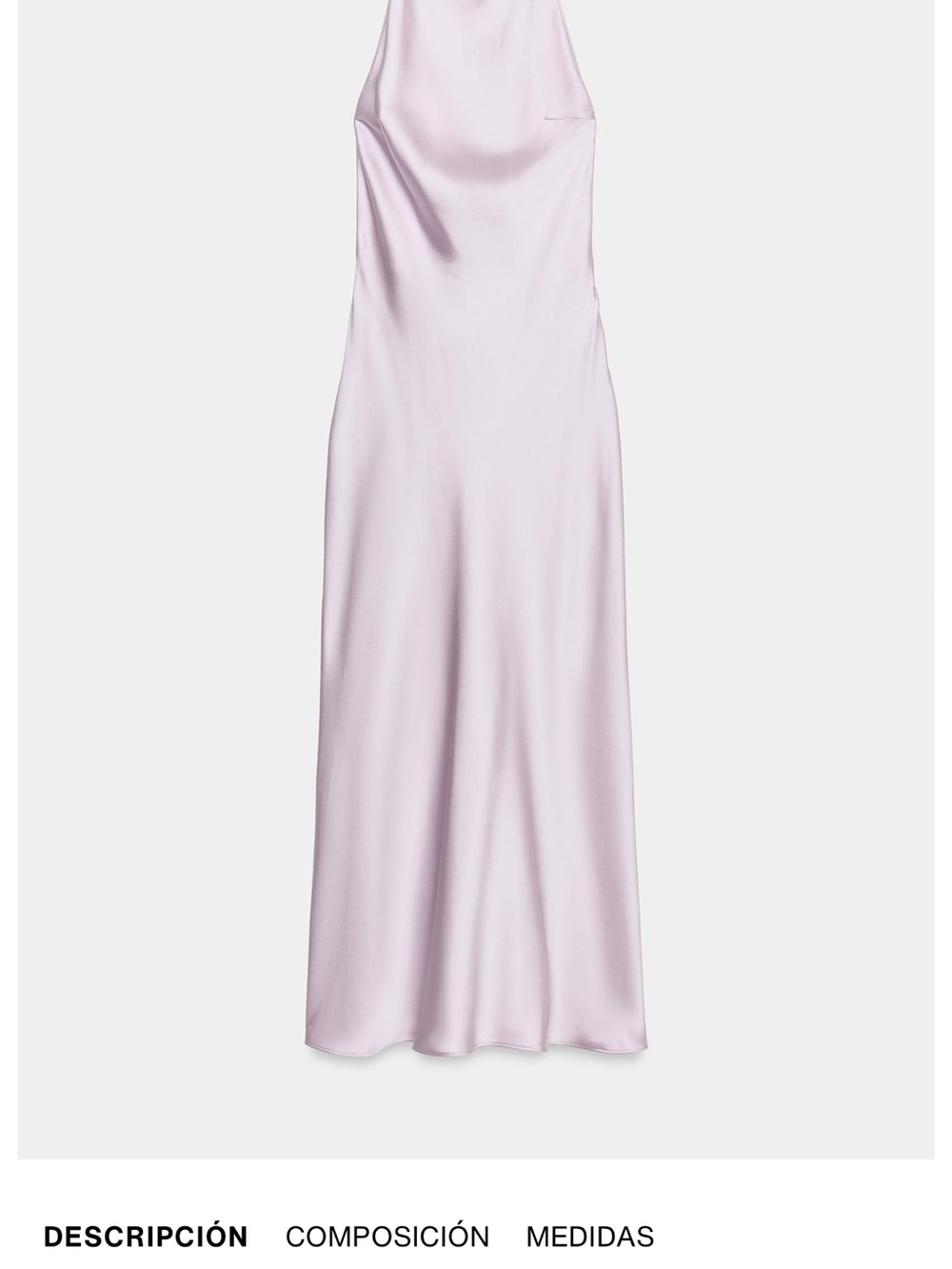 Zara Open-Back Halter Satin Maxi Dress - Lavender - Picture 7 of 7